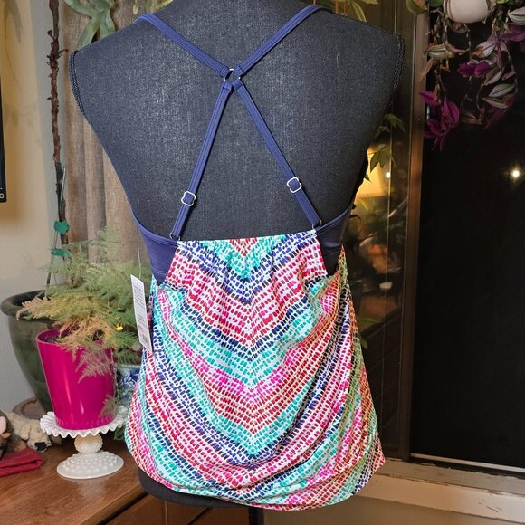 Athleta Moxie Blousy Tankini Top 34D/DD - Picture 5 of 8